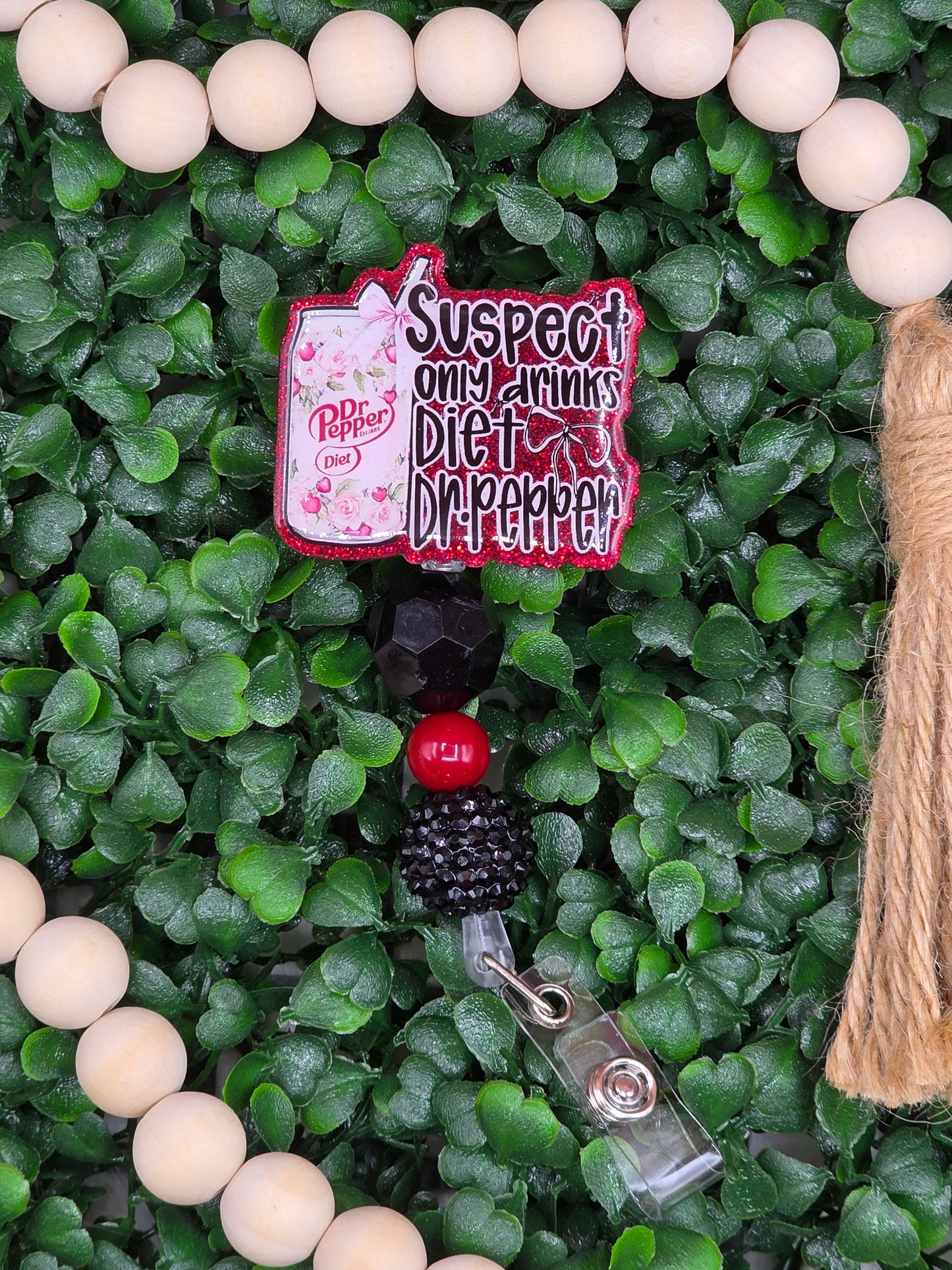 Diet Dr Pepper Suspect Badge Reel