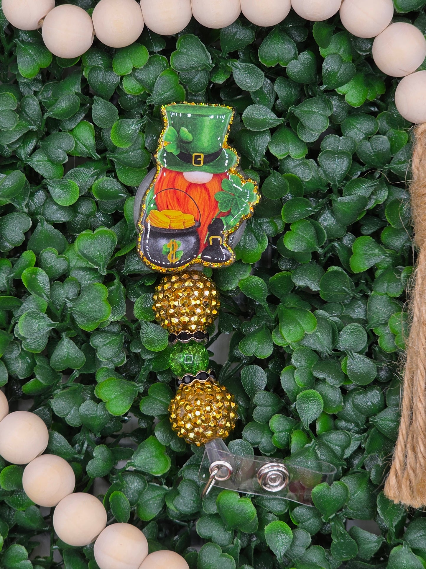 Leprechaun Gnome Badge Reel
