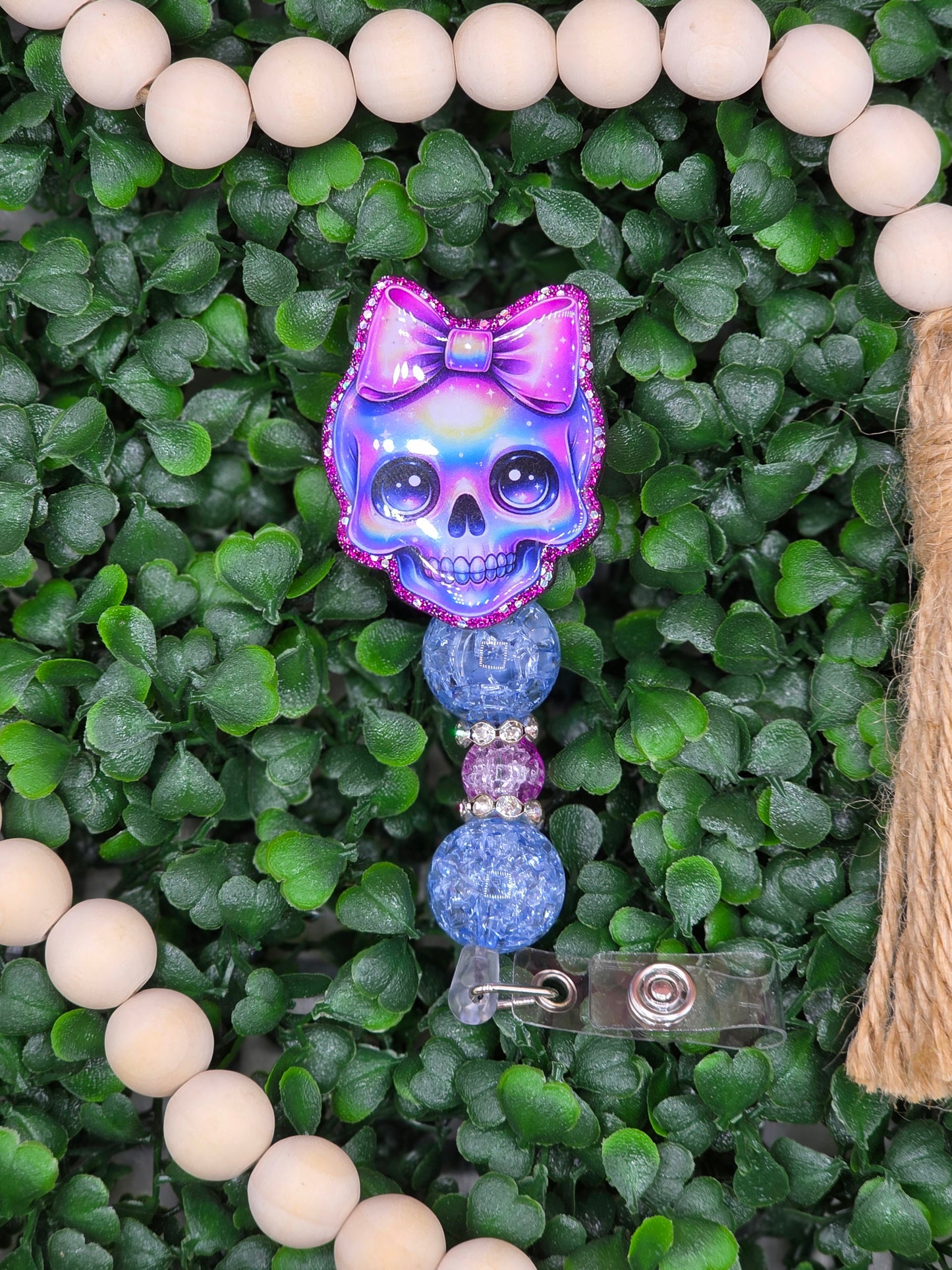 Girly Skull Badge Reel