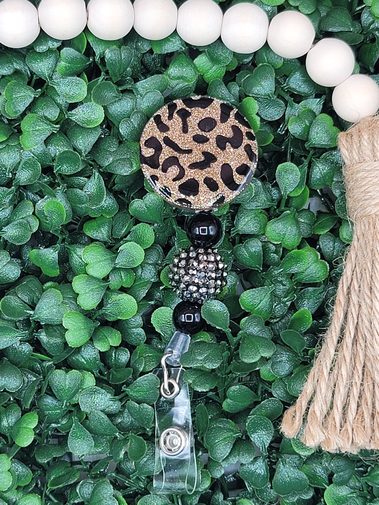 Leopard Glitter Badge Reels