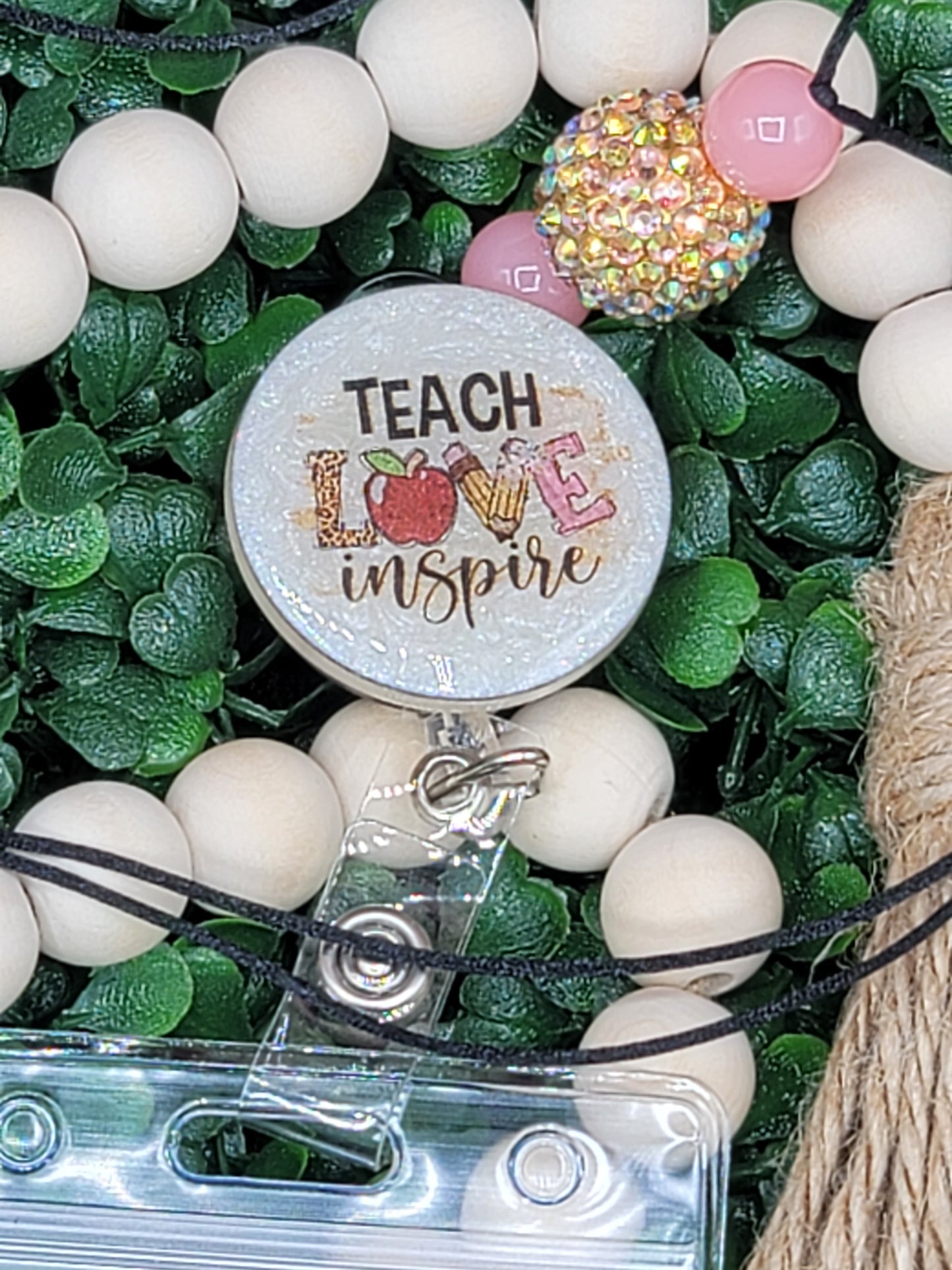 Teach Love Inspire Landyard Badge Holder