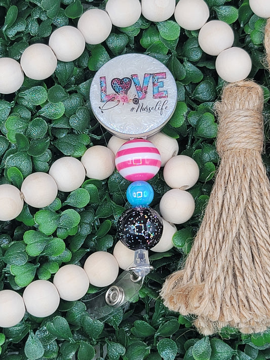 Love Nurse Life Badge Reel