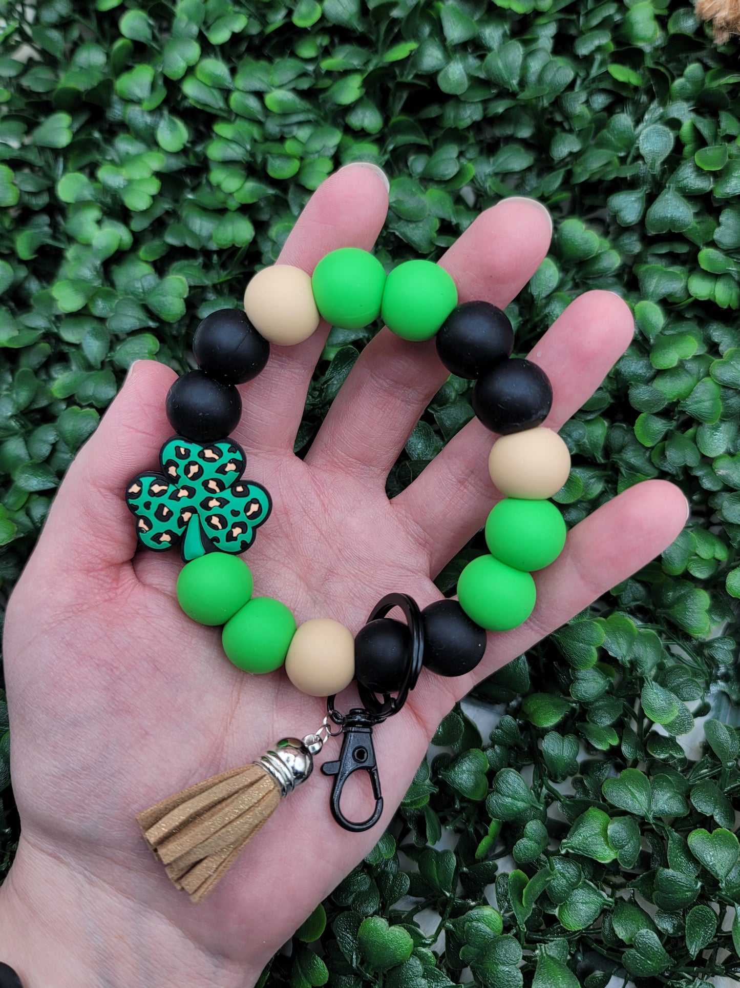 Shamrock Wristlet Keychain