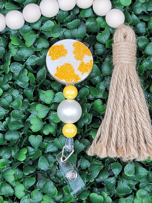 Yellow Cow Badge Reel