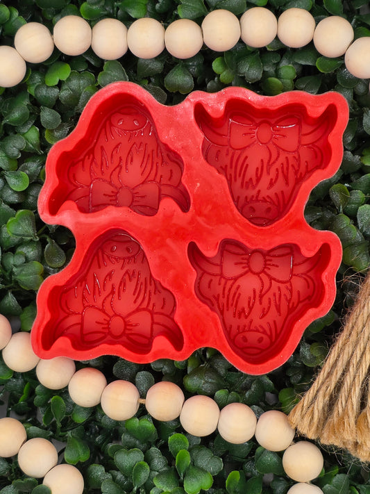Highland Cow w/ Bow Vent Clip Freshie (2 per pack)