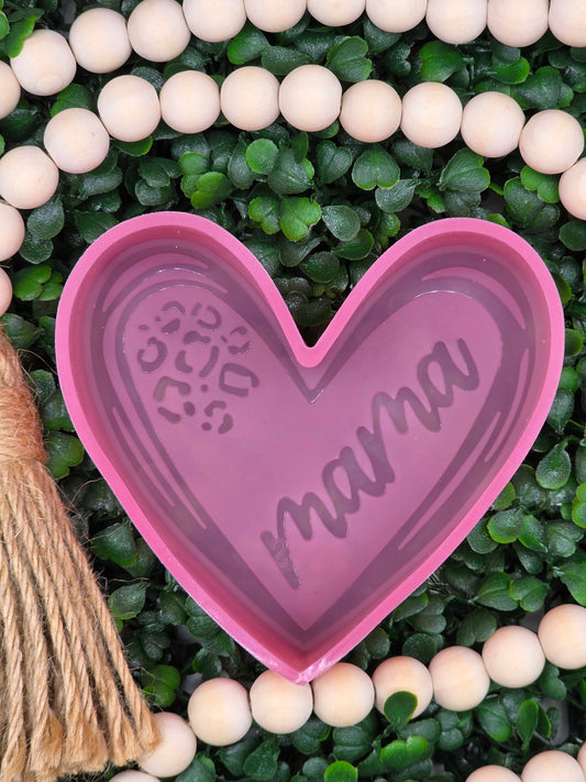 Leopard Mama Heart Freshie