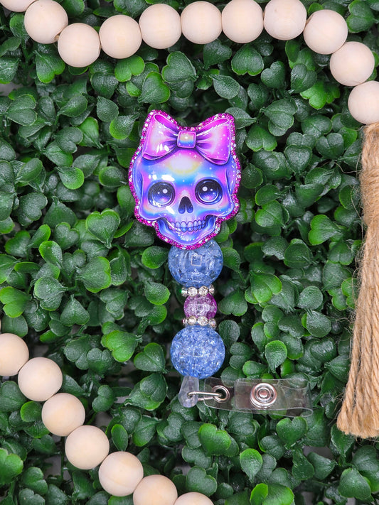 Girly Skull Badge Reel