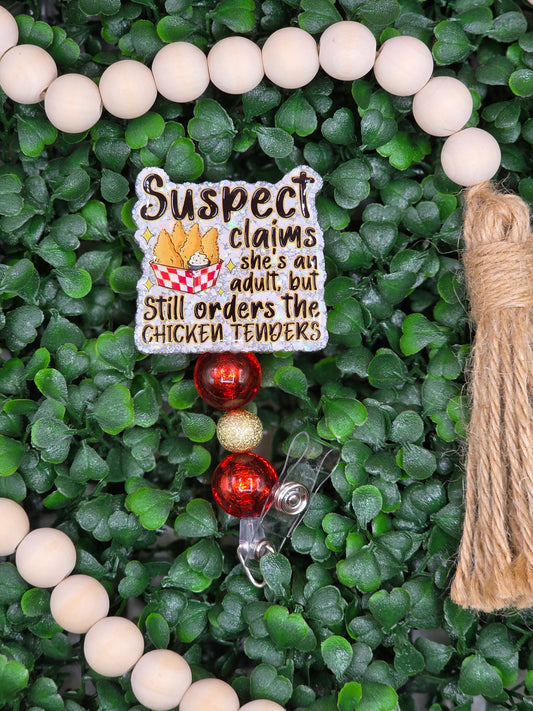 Chicken Tender Suspect Badge Reel